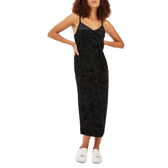 ‼️MOVING SALE Topshop Velvet Midi Slip Dress NWT - Picture 2 of 6